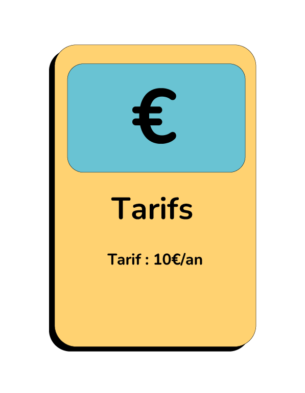 Tarif : 10€/an
