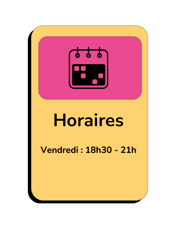 Vendredi : 18h30 - 21h